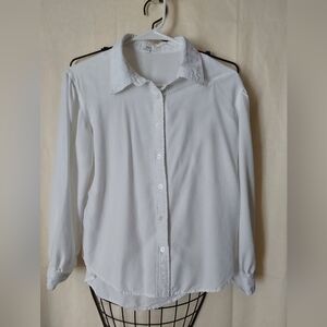 Have Tops, Women's size Small, Linen White HAVE Long Sleeve Dress Shirt